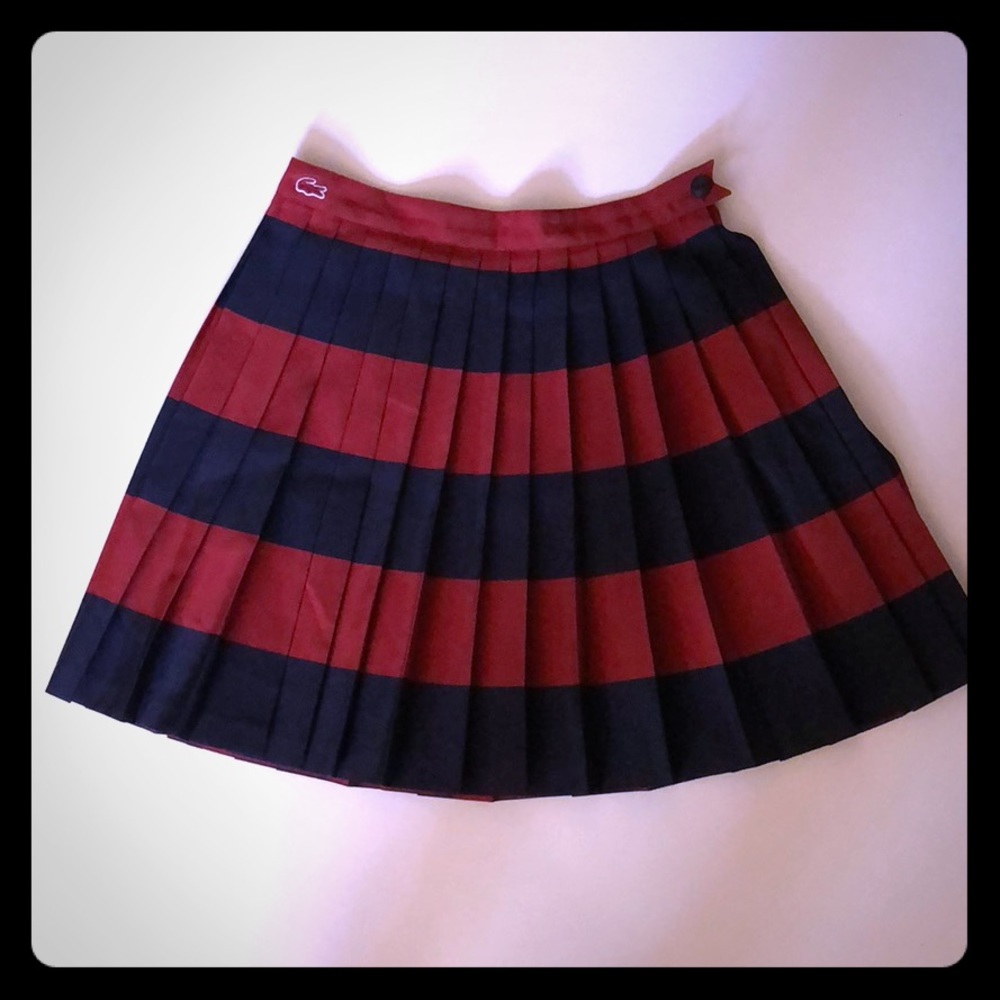 Lacoste Live Tennis Skirt Navy and Red